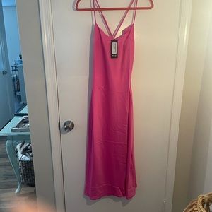 NWT nasty gal pink midi